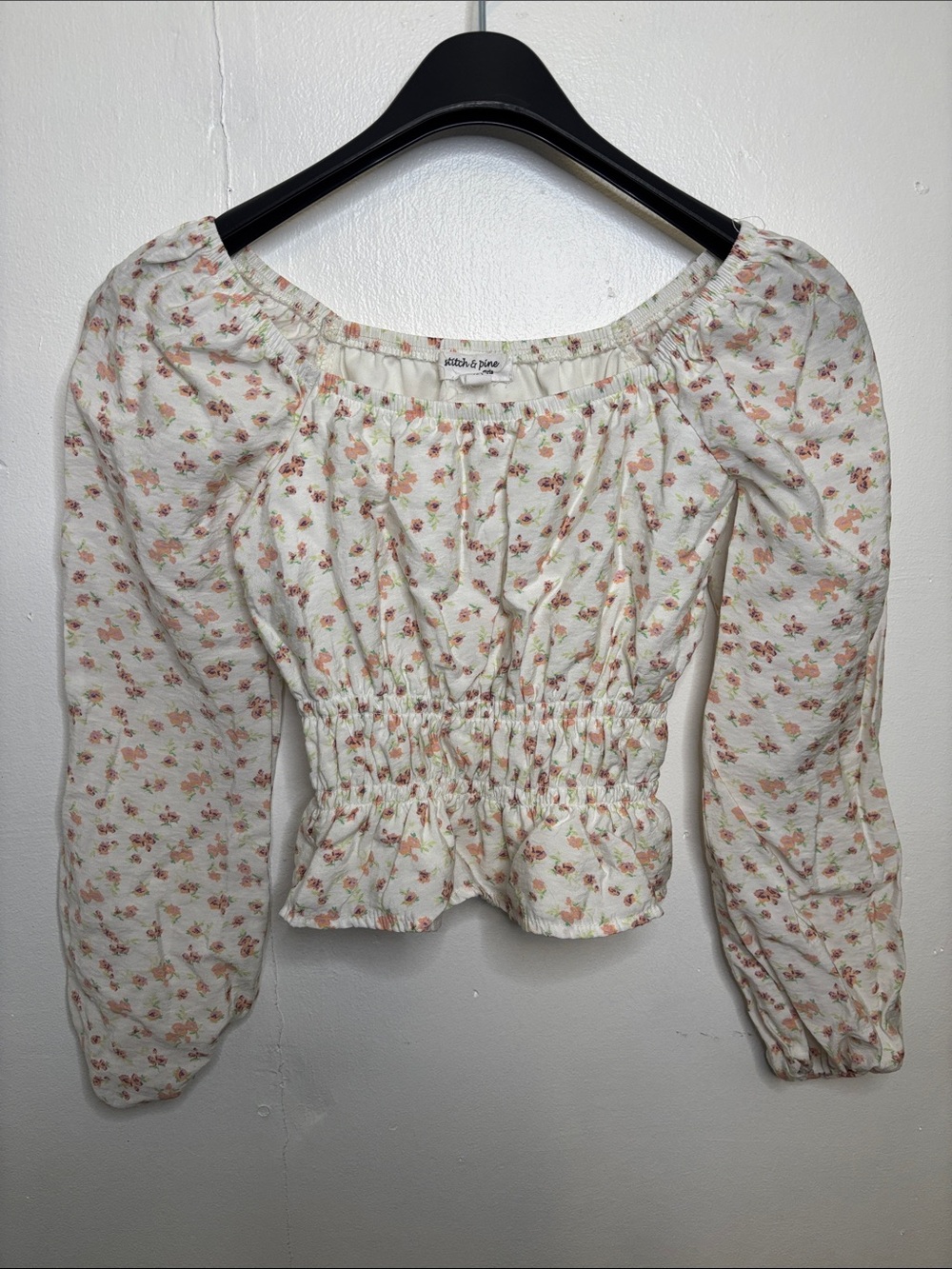 Stitch & Pine floral crop long sleeve